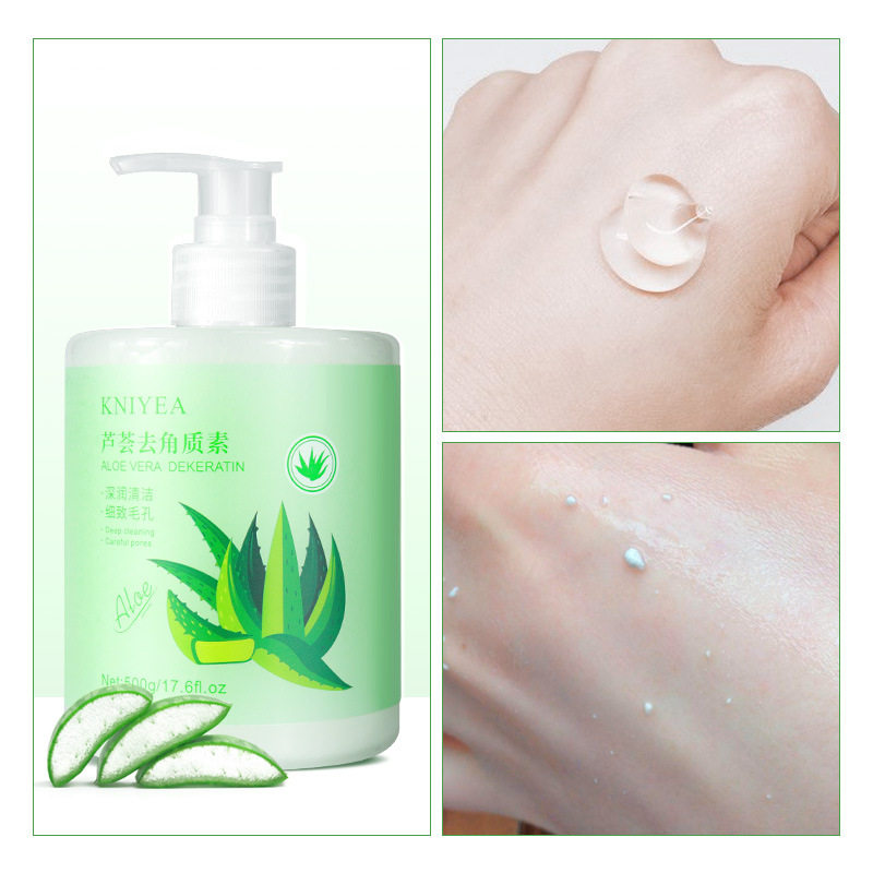 Aloe Vera Exfoliating Gel Facial Cleansing Shrink Pores Face Whole Body Scrub for Men and Women Rubbing Mud Treasure
