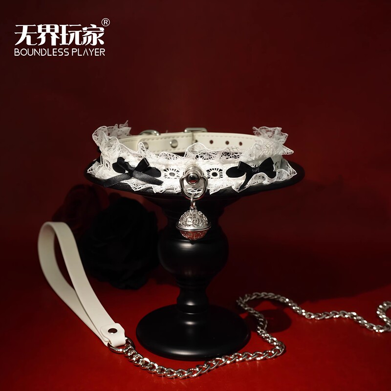 Unbounded Player*Puppy Lace Bell Collar Choker Bow K8K9 Neck Strap Female m Neck Ring Can Be Engraved