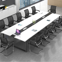 Chengdu Office Conference Table Long Table Brief Modern Meeting Room Training Bench Strip Negotiate Table And Chairs Combination