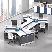 Office furniture Staff Table Composition 4 6 persons Desk 4 Screen Working position Seating partition Employee table and chairs