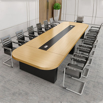 Chengdu Round Large Meeting Table Long Simple Modern Company Meeting Room and Chair Combination Office Negotiation Table