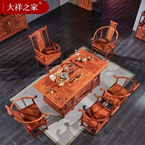 Peony Tea Table Classical New Table Redwood Hedgehog-free Multifunctional Other Undoor Tea Table Flower Wooden Chair