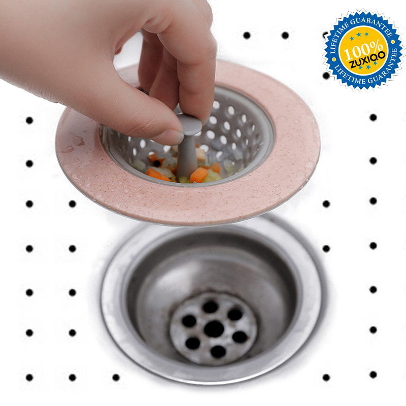 Vegetable wash basin handle filter Kitchen powder room sink sewer slag separation and anti-blocking Drainage hair anti-blocking