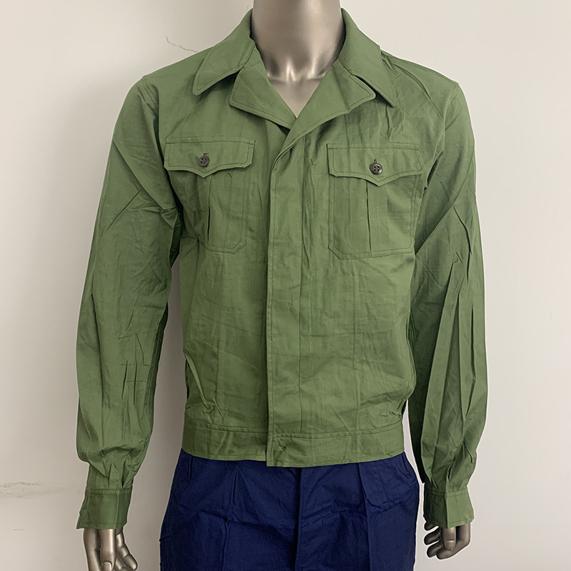 Genuine Stock Vintage 59 Summer Pilot Cotton Jacket Overalls Set Green Shirt Blue Trousers