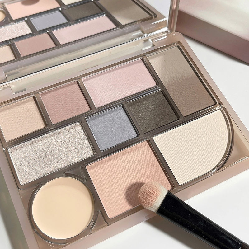 Pale Yan cuisine integrated disc eye shadow blush and high light repair integrated disc blue matt earth colour 2023 new-Taobao