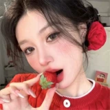 Красная помада, блеск для губ, полупрозрачная растушевка, не выцветает