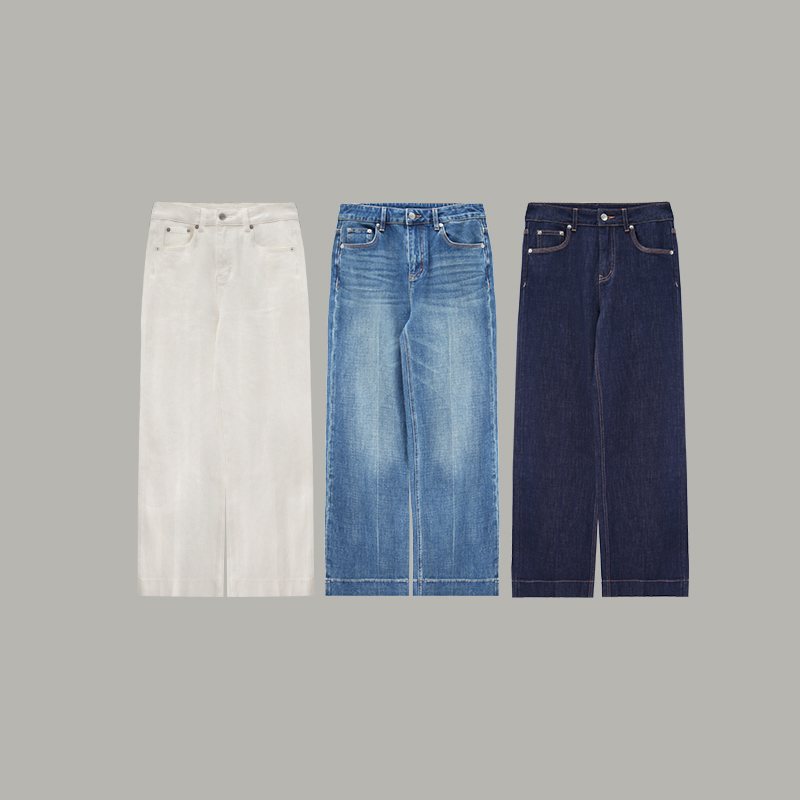 "Early Autumn Essential" Austrian Lenzing Tencel Cotton Blend Stylish Versatile Stretch Straight-Leg Jeans "Early Autumn Essential" Austrian Lenzing Tencel Cotton Blend Stylish Versatile Stretch Straight-Leg Jeans