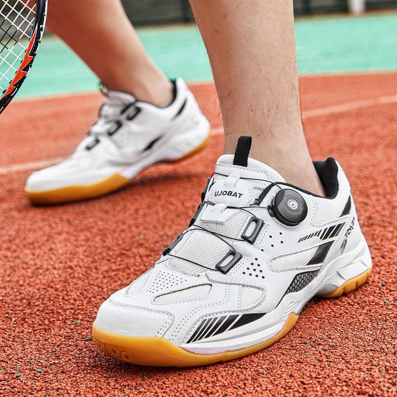 Ultra-Light Badminton Shoes for Men, Non-Slip, Shock-Absorbing, White Sports Shoes, Breathable Tennis Shoes, Table Tennis Shoes, Volleyball Shoes