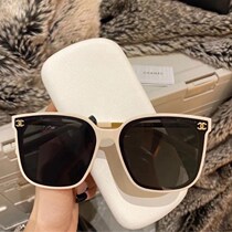 Small fragrance sunglasses net red with temperament sunglasses women driving anti-ultraviolet slim large frame glasses shaking sound