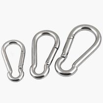 304 stainless steel spring buckle carabiner quick release buckle high strength solid safety buckle dog chain buckle M4M5-M12