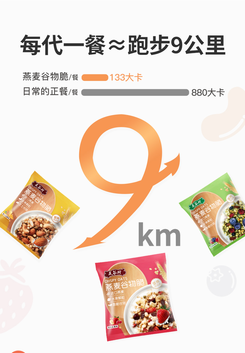 【麦谷村】水果燕麦片早餐冲饮即食