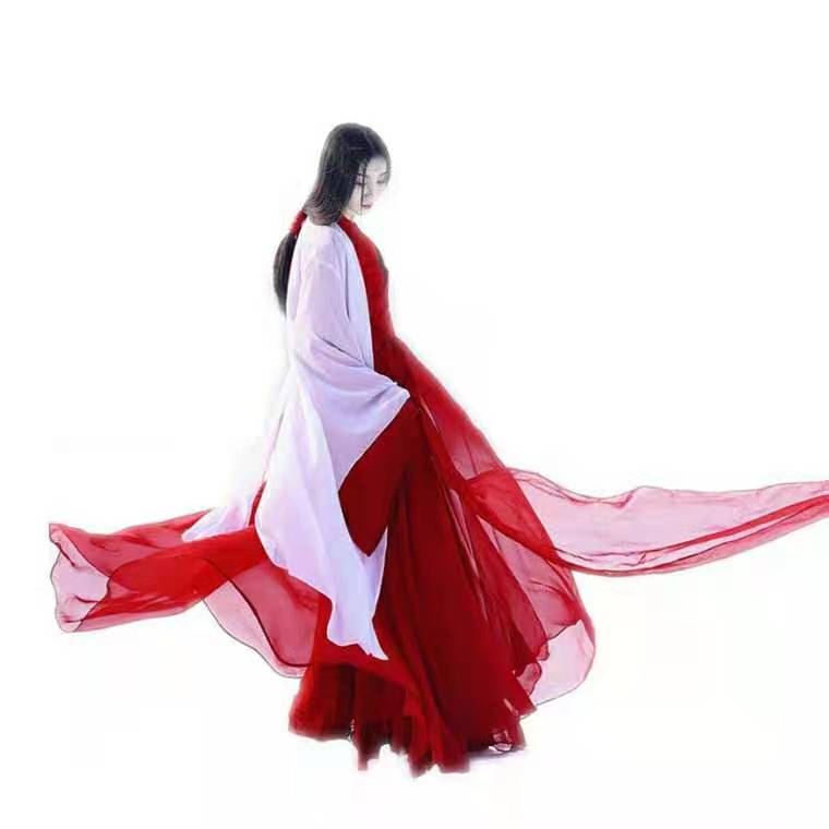 Ancient costume Hanfu rental chivalrous woman knight Xiaolongnv Bai Qiansu Su Yang Mi the same Oriental Unbeaten COS Wang Yuyan