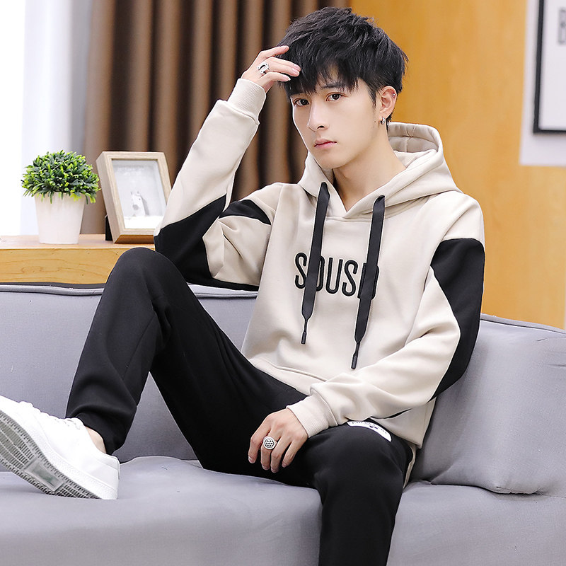 Youth Spring and Autumn Handy Sweatshirt Boys handsome junior high school students trend kit big boy autumn clothing