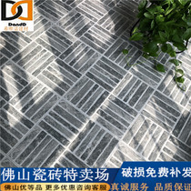 Outdoor gray 400X400 non-slip floor tiles floor tiles courtyard wear-resistant floor tiles bathroom kitchen ground balcony