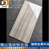 Modern minimalist gray tiles 600x1200 floor tiles living room non-slip wear-resistant whole body marble background wall