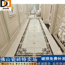 Foshan floor tile tile 800x800 living room floor parquet porch aisle microcrystalline stone puzzle corridor large balcony