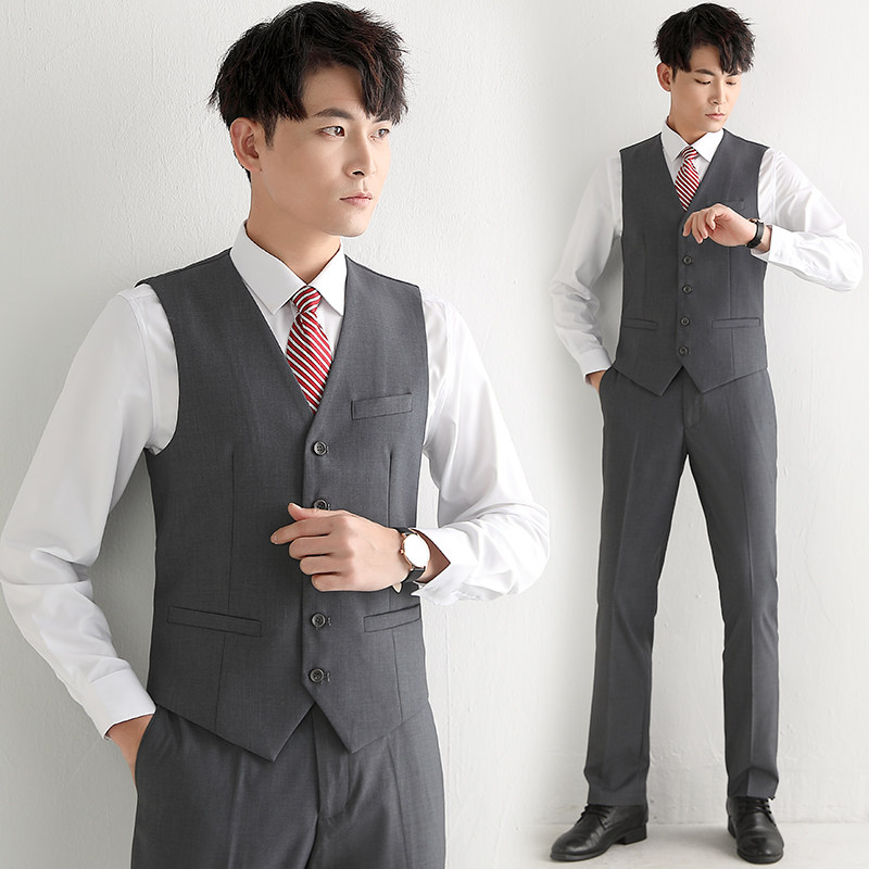 Men's suit waistcoat suit suit overalls vest accompanied by brothers Costume Neo groom wedding gown jacket jacket-Taobao