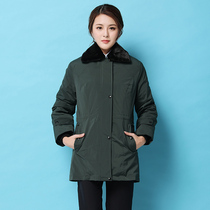 Cotton clothes women workers dress professional cotton large clothes Tibetan work clothes Winter savings bank Overalls uniforms cotton clothes Blue and green