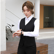 Professional West Suit Waistcoat waistcoat Shoulder Tooling Positive Dress Bank Suit Waistcoat Tibetan Youth Wearing Workwear slim fit