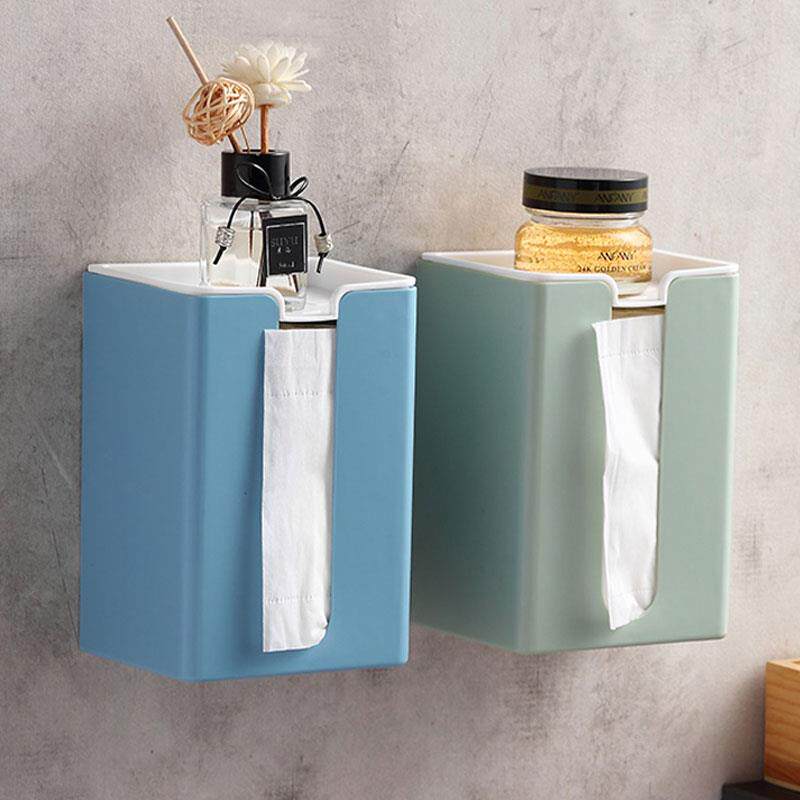 Tissue box wall stickers wall paper box paper box light luxury style simple modern net red tissue box wall-mounted bedroom