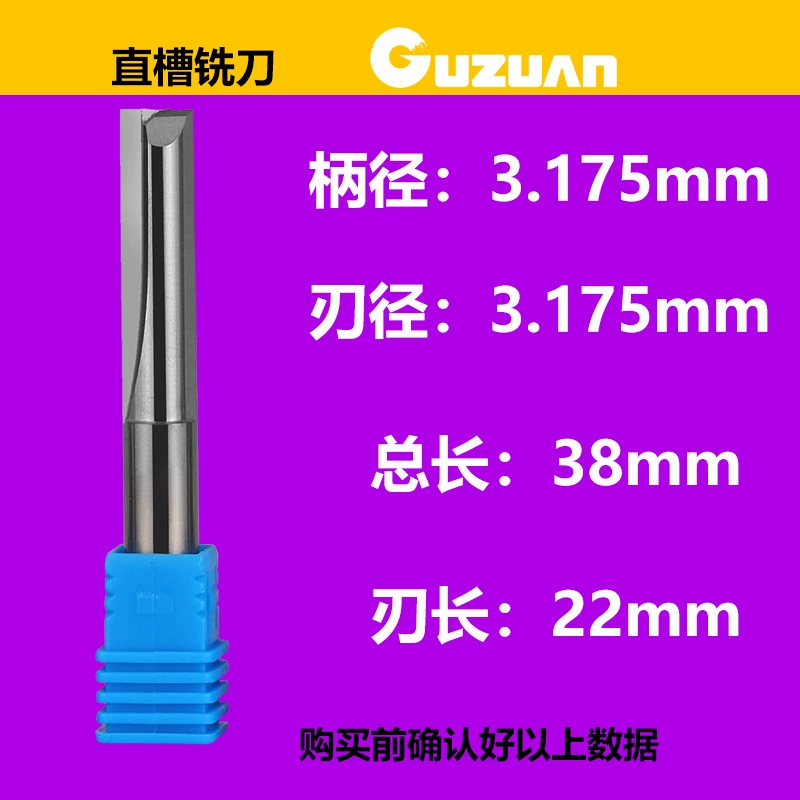 Máy khoan rắn 4mm6mm8mm hai lưỡi thẳng khe phay máy khắc máy công cụ mật độ bảng dăm thép vonfram cắt dao thẳng dao cat cnc dao cắt alu Dao CNC