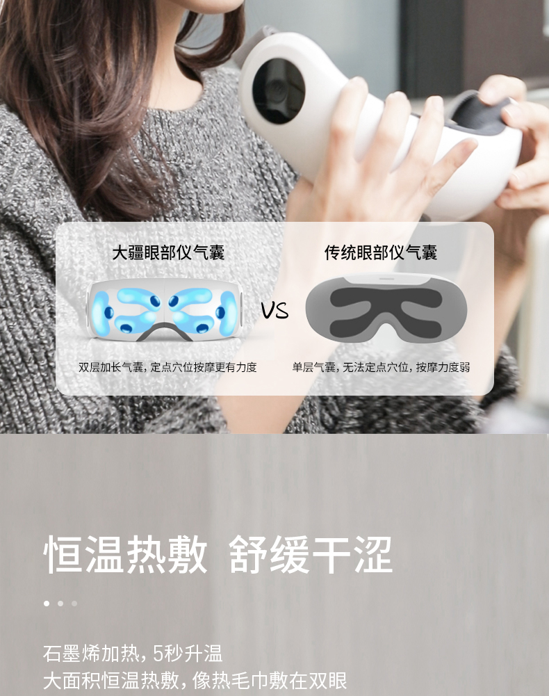 大疆 智能眼部按摩仪 舒缓眼部疲劳 赶走黑眼圈 图8
