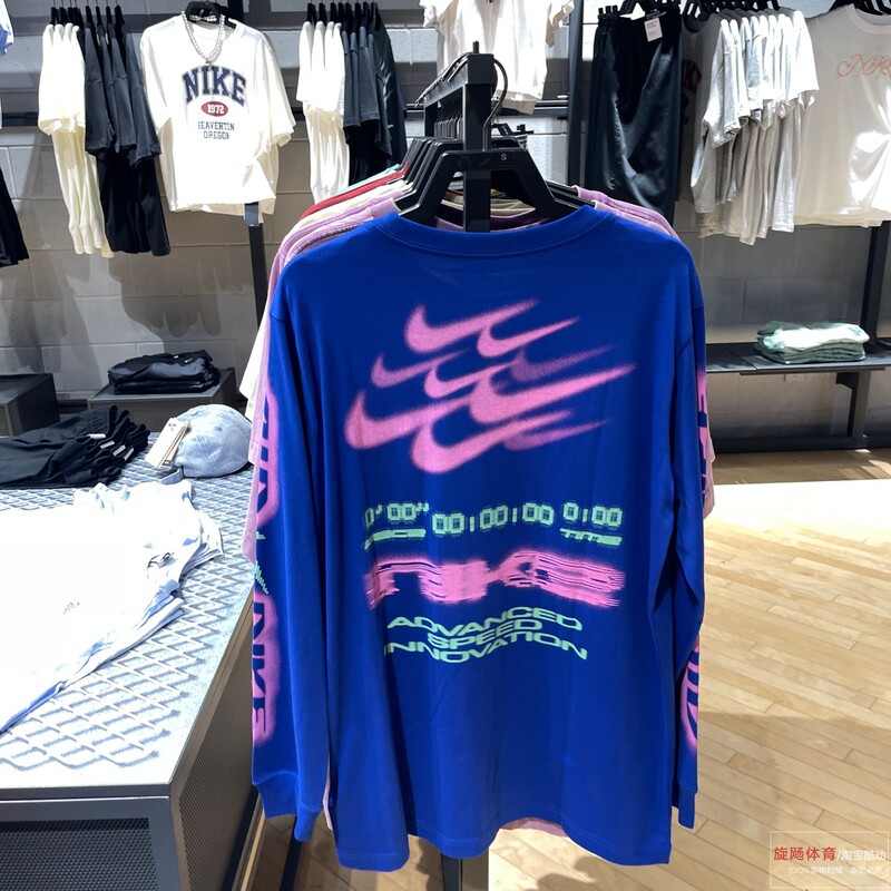 Nike 2026 Autumn New Women's Fashion Printed Casual Loose Sports Breathable Long-Sleeved T-Shirt Im6403