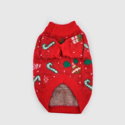 Одежда для домашних собак осень и зимний рождественский свитер Сюенария Тедди Бомей Белль Медведь теплая новогодняя одежда