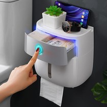Icoco toilet tissue box toilet rack toilet paper box punch-free waterproof paper roll creative paper box