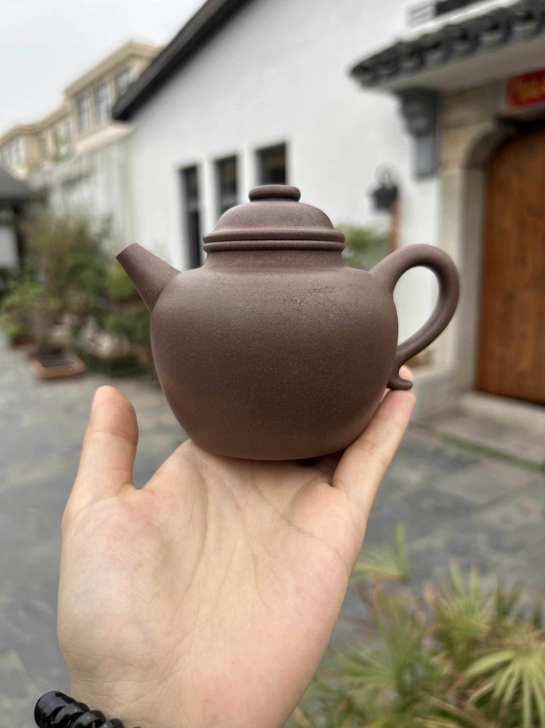 宜兴紫砂壶原矿全手工名家天青泥大彬圈扭300毫升