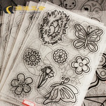 Heat shrinkable sheet with pattern novice children parent-child handcraft school materials