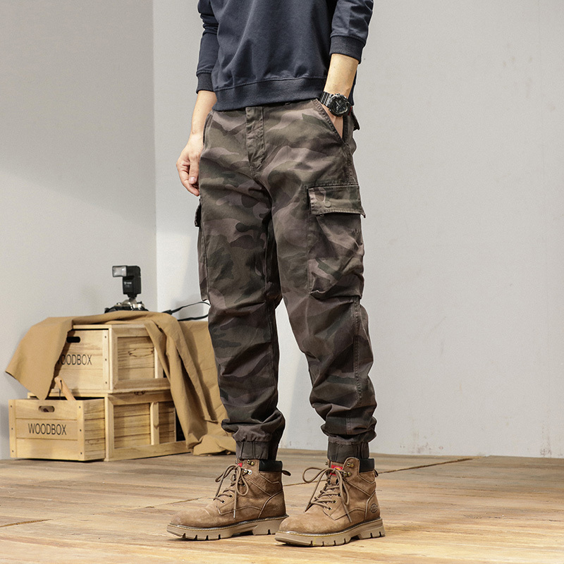 Men's Military-Style Tough Guy Camouflage Tactical Cargo Pants 2026 New Men's Spring Casual Loose Jogger Pants