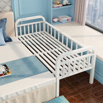 Splicing childrens bed Simple wrought iron boy girl single bed Formaldehyde-free crib widened with guardrail iron bed customization