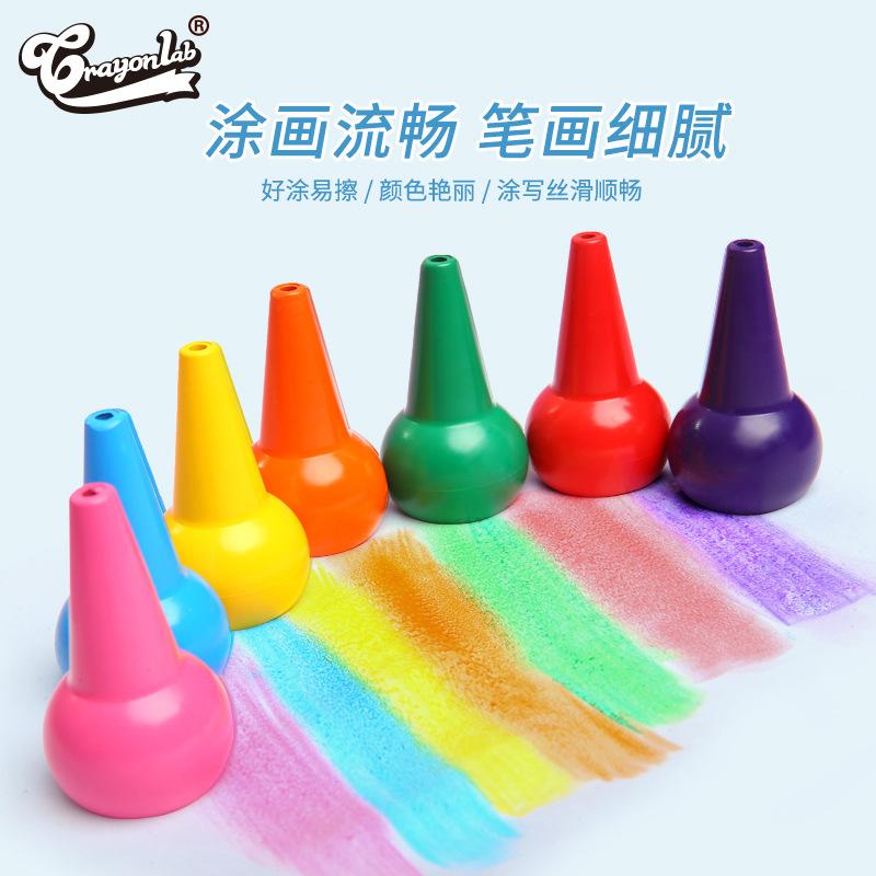 Children's baby wax pen toy Puzzle Safety Suit early teaching suite Japanese baby color building block color 12