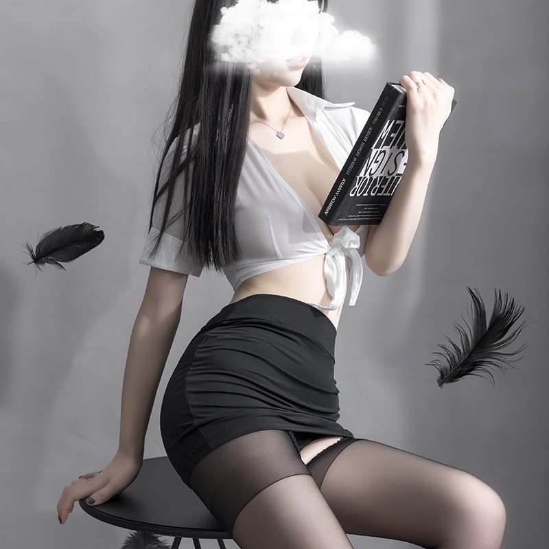 Sexy Mood Underwear Small Chest Disturbance Passion Fire Spice And Transparent Pyjamas Secretary Dress Uniform Extremely Seductive Emojis