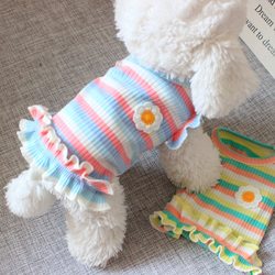Ha Chong Le Spring Pet Clothes Puppy Dress Teddy Spring Summer Day Autumn Ledge Dress Puppy Two-legged Clothes