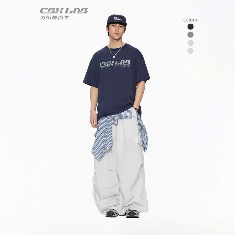 [Lyric Series] Cbxlab Street Dance Trendy Men's Clothing'Liquid Coolness' American Workwear Pants Hip-Hop Simple Trendy