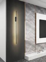 Bedside lamp bedroom hanging wall background wall grille light free perforation indoor bedroom two sides of the long strip wall lamp strip Nordic