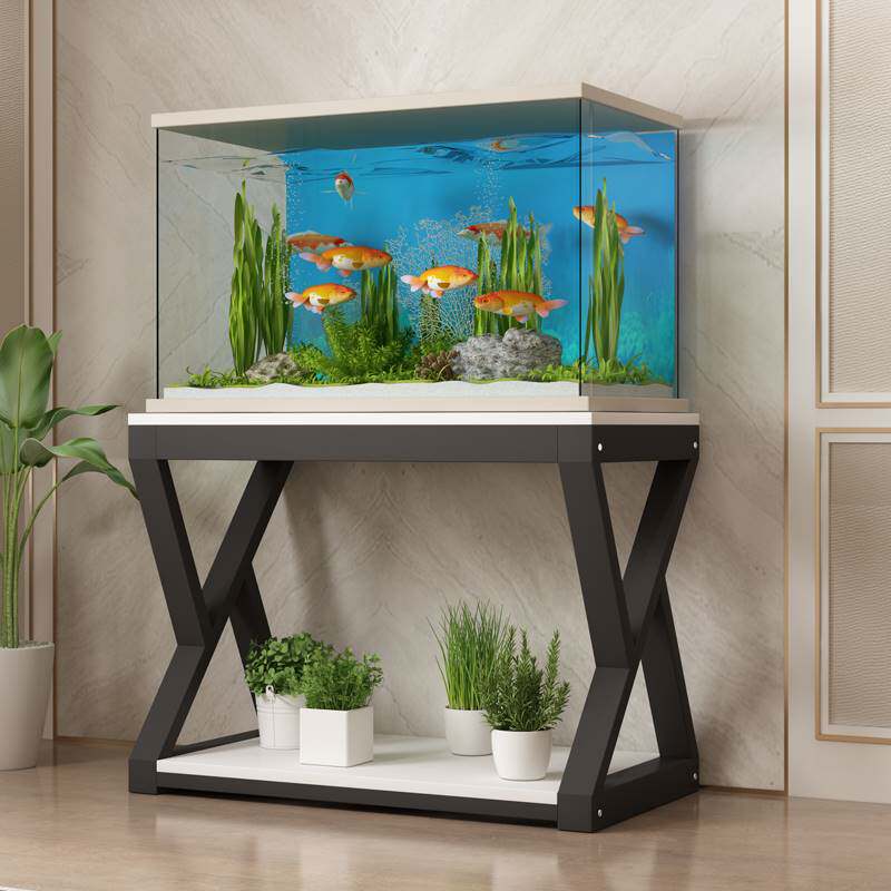 Aluminum alloy fish tank bottom cabinet bracket base low cabinet put fish tank shelf light luxury living room small placement dedicated