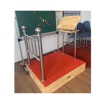Three-story and four-story movable retractable step platform music classroom podium oak photo stage solid wood choir stage