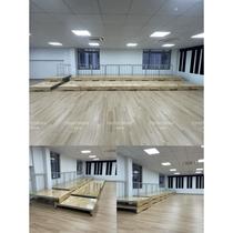 Solid wood music chorus steps movable folding podium classroom push and stretch choir performance stage factory