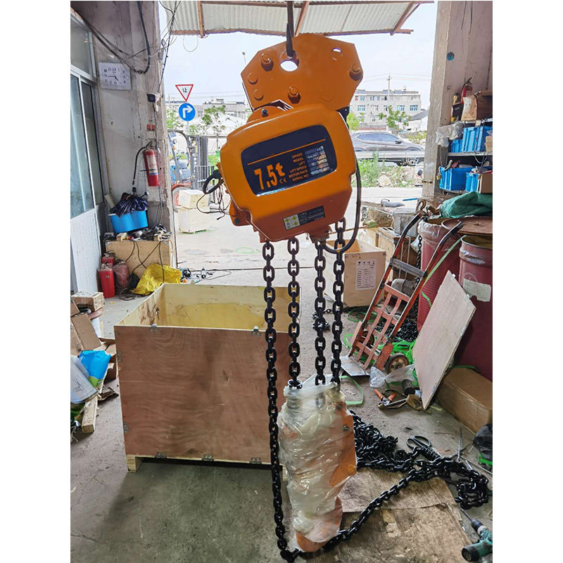 Electric chain hoist 7 5 tons hook running ultra low crane chain driving crane