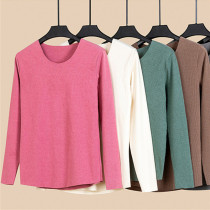 Developed indentation warm underwear thin fever winter repair large-sleeved long-sleeved season round-collar sweater