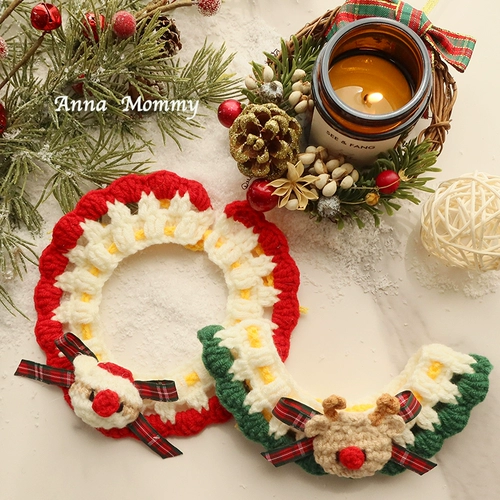 Рождественский чокер, нагрудник, аксессуар, плетеная шапка ручной работы, шарф, наряжаться