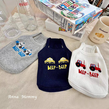 Cute korean style pet dog clothes summer sling cat clothes pet clothing thin bichon teddy pomeranian