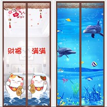 Velcro anti-mosquito door curtain summer home encryption screen door screen window high-end partition self-priming magnet mosquito net free punch