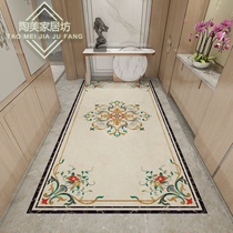 European floor tile parquet living room entrance floor tiles aisle corridor tile puzzle imitation water jet parquet restaurant floor