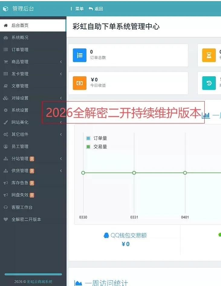 彩虹云商城 - 6v6二开云商城源码 - 腾飞博客