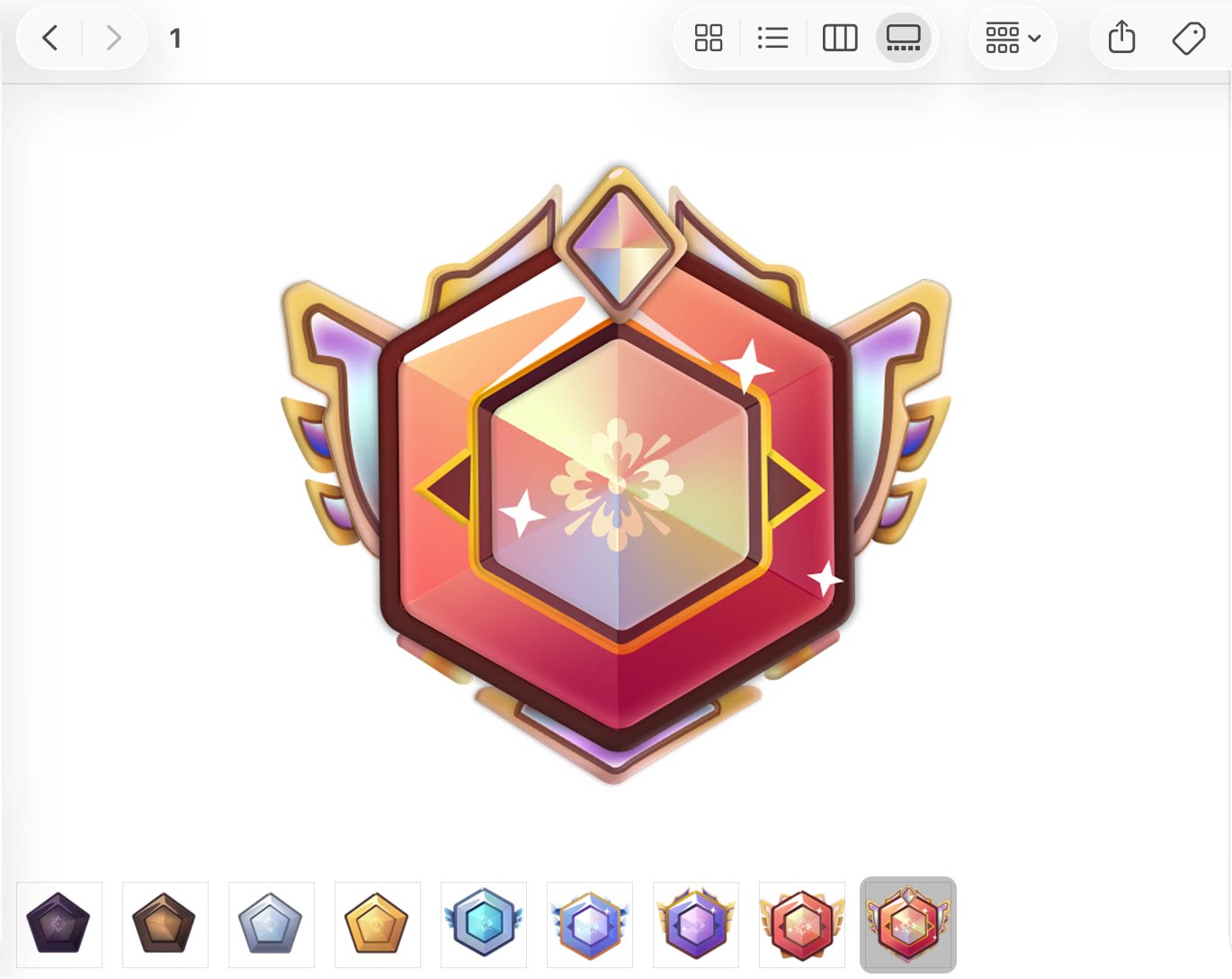 图片[1] - 图片素材 - 高级六边形等级素材