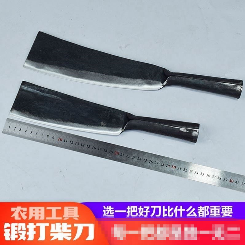 Machete knife hand-forged with firewood knife cut tree manganese steel hand forged and made of old spring steel agricultural wood chopping bamboo knife open
